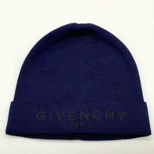 Authentic Givenchy Navy Blue Beanie Cap Hat